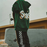 CHECKER JOGGERS - BLACK