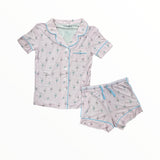 KATIE J LYNN SHORT LOUNGE SET - BABY PINK BALLERINAS (TWEEN & JUNIOR)
