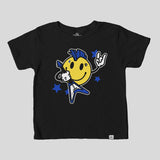 ROCKSTAR SMILEY FACE T-SHIRT - BLACK