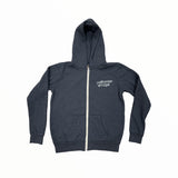 CALIFORNIAN VINTAGE ZIP HOODIE - CHARCOAL/SPLATTERED STAR