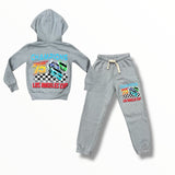 CALIFORNIAN VINTAGE ZIP HOODIE - GRAY/ LA CUP