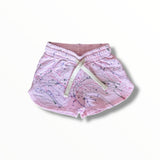 CALIFORNIAN VINTAGE GYM SHORT - BABY PINK SPLATTER