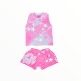 FIREHOUSE MUSCLE TANK - NEON PINK CLOUD/STARS