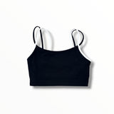 KATIE J. TWEEN RUE CAMI TOP/ATHLETIC BRA - BLACK/WHITE