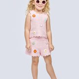 HANNAH BANANA CROCHET TOP AND SHORT SET - PINK