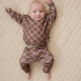 BOY JOGGER SET - EXPRESSO CHECK