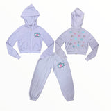 FIREHOUSE ZIP HOODIE AND SWEATS SET - LAVANDER/EYE ICON