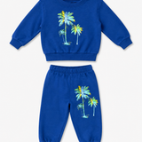 CALIFORNIAN VINTAGE CREW AND JOGGER SET - BLUE/CANNES