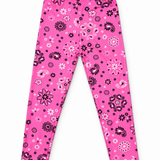 SOCIAL BUTTERFLY PRINT LEGGING - PINK BANDANA