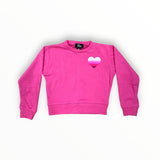 FLOWERS BY ZOE CREWNECK SWEATSHIRT - PINK/OMBRE HEART