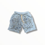 CALIFORNIAN VINTAGE SHORTS - BABY BLUE SPLATTER