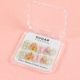 3D PRESS-ON NAILS AGES 8-12 - BUBBLEGUM BEAR