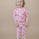 GIRL JOGGER SET - PINK BUTTERFLY
