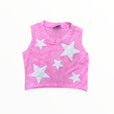 FIREHOUSE TANK - NEON PINK TIE DYE /STAR