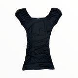 CHERYL CREATIONS JUNIOR S/S MESH DRESS - BLACK