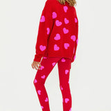 BEACH RIOT PEPPA LEGGING - ROYAL RED HEARTS