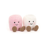 JELLYCAT AMUSEABLES PINK AND WHITE MARSHMALLOW