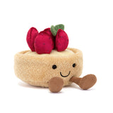 JELLYCAT AMUSEABLES FLEURETTE TART AUX FRAISES