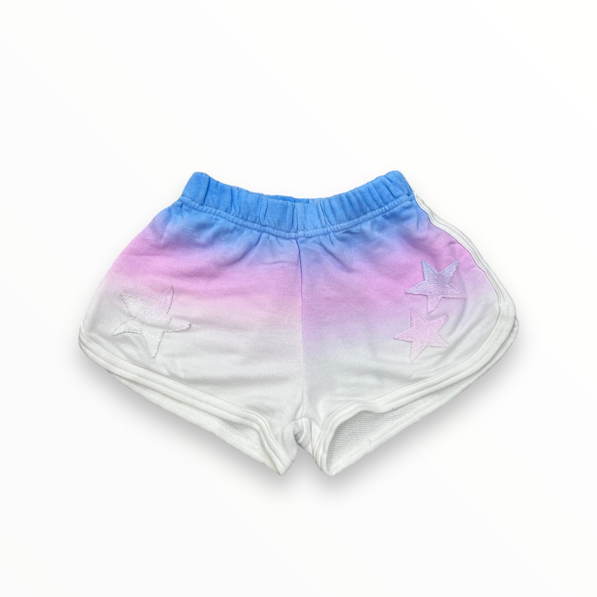 FLOWERS BY ZOE STAR PATCH SHORTS -  BLUE/PINK/WHITE OMBRE