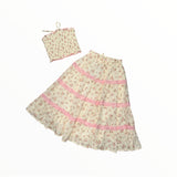 FLOWERS BY ZOE TUBE TOP AND MAXI SKIRT - CREAM FLORAL