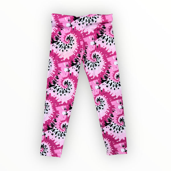 DORI LEGGING - PINK & WHITE TIE DYE