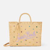 MC2 SAINT BARTH COLETTE RAFFIA BAG - STONES MULTI