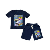 CALIFORNIAN VINTAGE T-SHIRT/SHORT SET -NAVY/RALLY