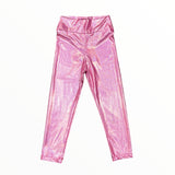FLOWERS BY ZOE  LEGGING - PINK PEBBLE METALLIC