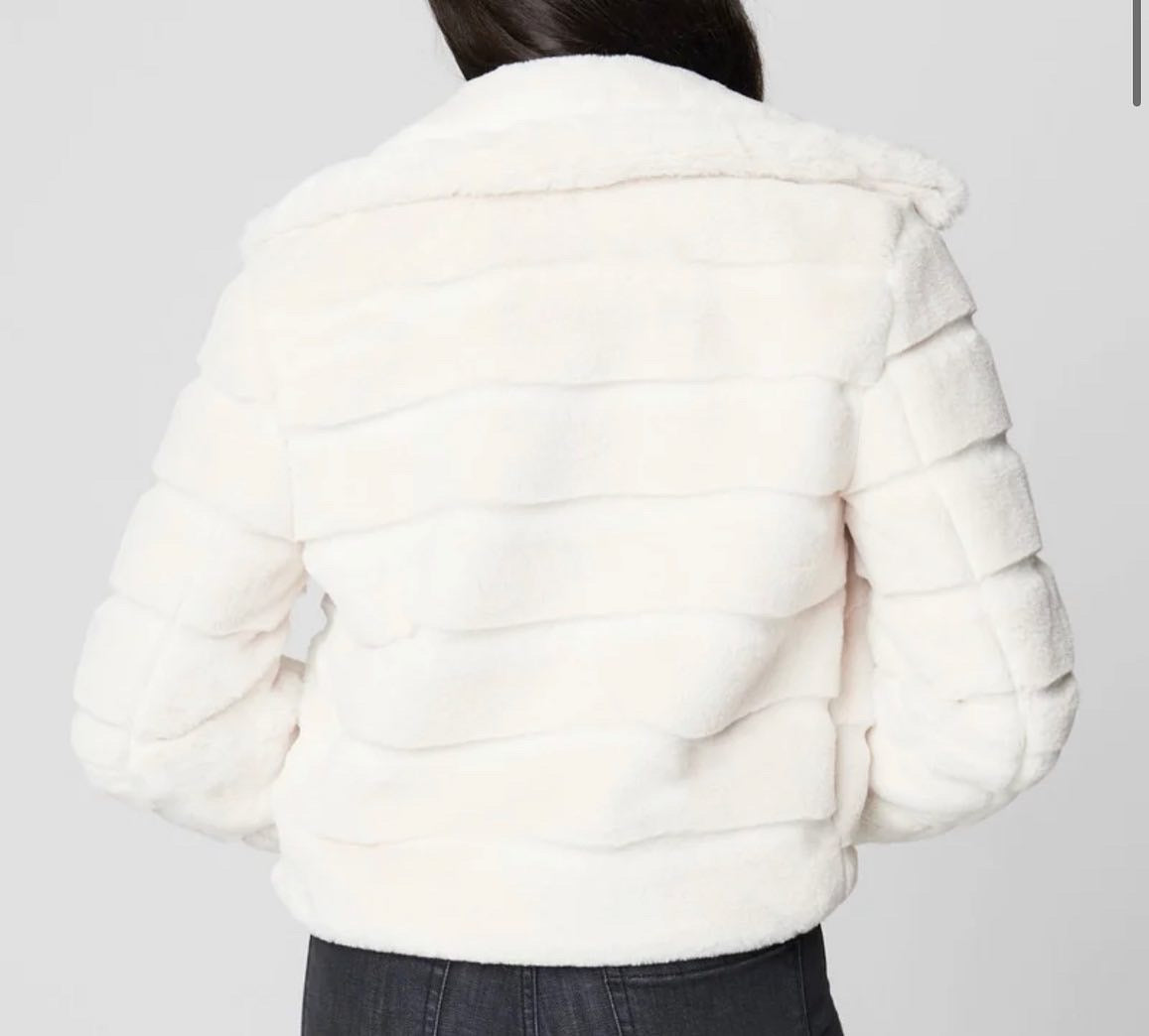 BLANK NYC KIDS FOR A RAINY DAY FAUX FUR JACKET - WHITE