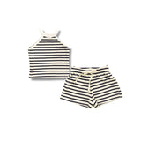 T2LOVE HALTER CAMI AND SHIRT SET - STRIPE