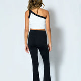 KATIE J TWEEN AMANDA TANK TOP - WHITE/BLACK