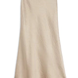 KATIE J TWEEN ANASTASIA SOLID SATIN MAXI SKIRT - CHAMPAGNE