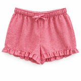 KATIE J TWEEN ANNABELLE PRINTED SHORT- RED GINGHAM