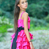 KATIE J TWEEN VALERIE COUTURE DRESS - SHOCKING PINK