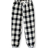 KATIE J. JUNIOR BREE PANT - BLACK AND WHITE PLAID