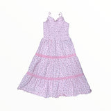 FLOWERS BY ZOE MAXI EYELET DRESS - PINK ROSEY STRIPE