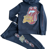 ROWDY SPROUT ROLLING STONES TONGUE HOODIE - BLACK