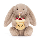 JELLYCAT BASHFUL BEIGE BUNNY 'BIRTHDAY'