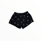 FLOWERS BY ZOE BOW SHORTS - BLACK