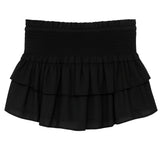 KATIE J TWEEN BIANCA TIERED RUFFLE SKIRT - BLACK