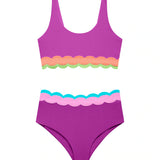 BEACH RIOT LITTLE MARIN & HARRIET SET - RADIANT WAVE COLORBLOCK