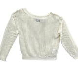 KATIE J TWEEN FINLEY SWEATER -  WHITE