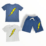 CALIFORNIAN VINTAGE T-SHIRT -  WHITE/LIGHTNING BOLT