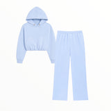 KATIE J TWEEN RYAN BUBBLE HOODIE AND SHANE WIDELEG PANT - SERENE BLUE