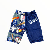 PENELOPE WILDBERRY FUZZY LOUNGE SHORT- DODGERS