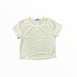 T2LOVE S/S BABY CROP TEE - BUTTER YELLOW