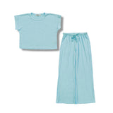 T2LOVE S/S TEE AND PANT SET - POWDER BLUE