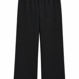 KATIE J TWEEN EMMA SATIN CAMI TOP & CAROL PANT - BLACK SATIN