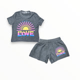 FIREHOUSE SHORT - HEATHER GREY/LOVE