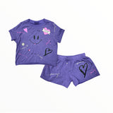 FIREHOUSE T-SHIRT - VIOLET/SMILE TOSS/SPLATTER
